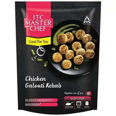 ITC Master Chef Chicken Galouti Kebab - Non-Veg Frozen Snack, Ready To Cook, 210 g